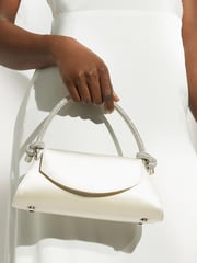 Dune London White Brynley Diamante Tubular Handbag - Image 3 of 3