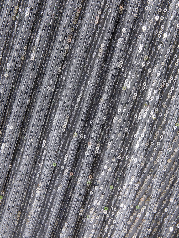Silver Premium Sequin Pleated Skirt - Image 6 of 6