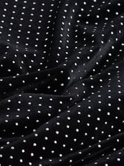 Black Tailored Velvet Embellished Wide Leg Trousers - Image 7 of 7