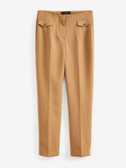 Camel Tailored Button Detail Taper Trousers - Image 6 of 7