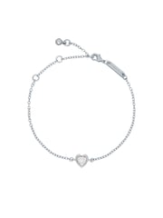 Ted Baker Silver Tone HANSAA: Crystal Heart Adjustable Bracelet - Image 1 of 7