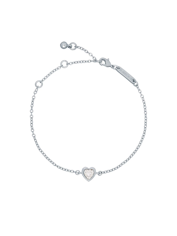 Ted Baker Silver Tone HANSAA: Crystal Heart Adjustable Bracelet - Image 1 of 7