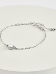 Ted Baker Silver Tone HANSAA: Crystal Heart Adjustable Bracelet - Image 4 of 7