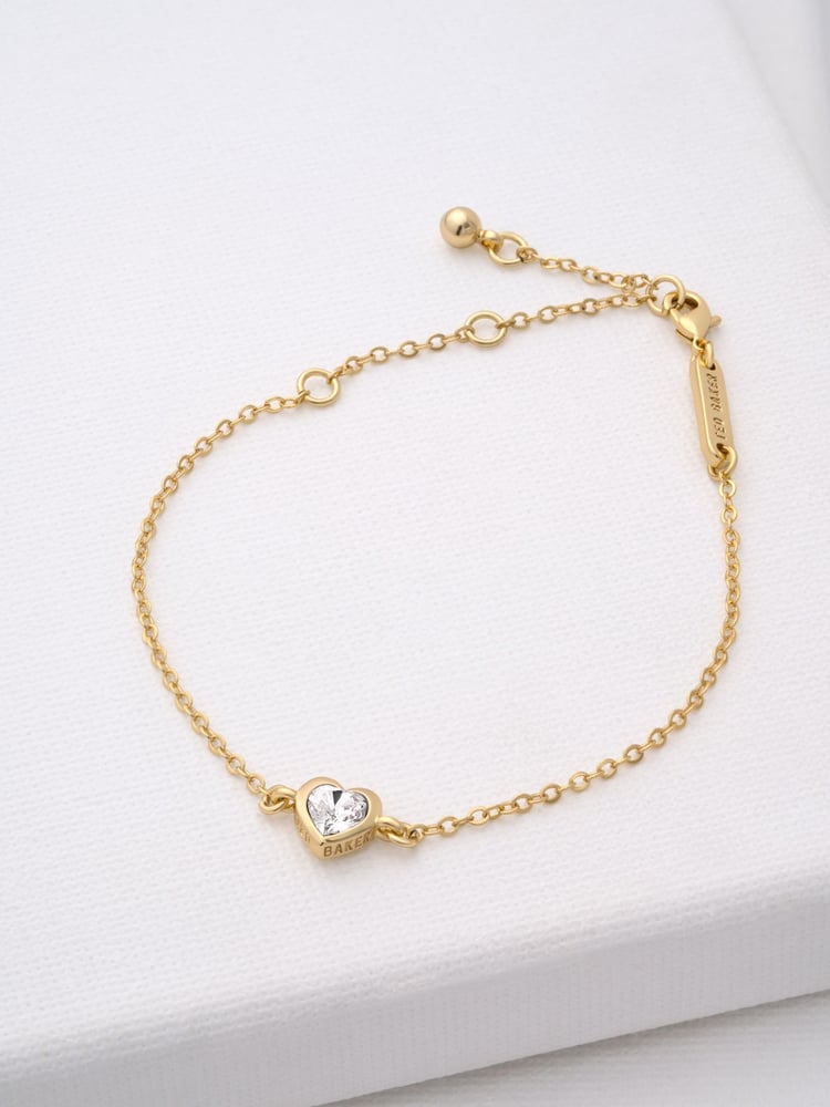 Ted Baker Gold Tone HANSAA: Crystal Heart Adjustable Bracelet - Image 1 of 8