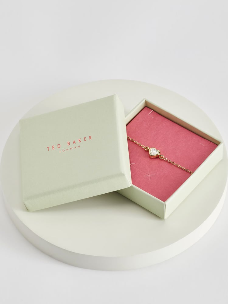 Ted Baker Gold Tone HANSAA: Crystal Heart Adjustable Bracelet - Image 8 of 8