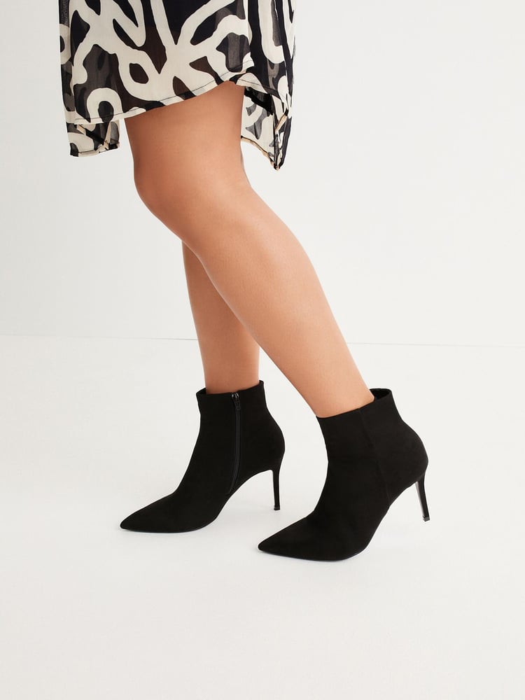 Black Forever Comfort® Point Toe Heeled Boots - Image 2 of 5