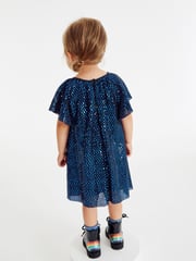 Blue Next Sparkle Angel Sleeve Dress (3mths-8yrs) - Image 2 of 6