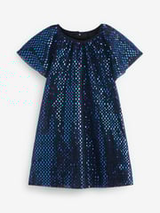 Blue Next Sparkle Angel Sleeve Dress (3mths-8yrs) - Image 5 of 6