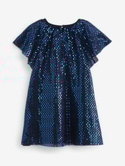Blue Next Sparkle Angel Sleeve Dress (3mths-8yrs) - Image 6 of 6