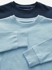 Blue Long Sleeve Cosy T-Shirts 4 Pack (3-16yrs) - Image 3 of 3