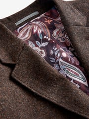 Brown Signature Moons British Wool Textured Blazer With Elbow Patches - Image 10 of 14