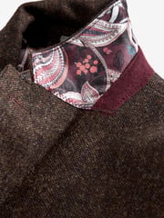 Brown Signature Moons British Wool Textured Blazer With Elbow Patches - Image 11 of 14