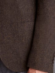 Brown Signature Moons British Wool Textured Blazer With Elbow Patches - Image 7 of 14