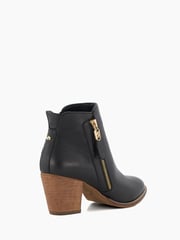 Dune London Black Wide Fit Paicey Zip-Up Ankle Boots - Image 3 of 5