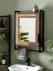 Natural Bronx Sliding Door Single Mirror Cabinet - Image 1 of 6