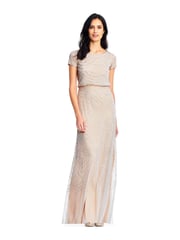 Adrianna Papell Blouson Beaded Dress - Image 1 of 3