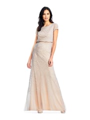 Adrianna Papell Blouson Beaded Dress - Image 3 of 3