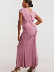 Simply Be Pink Ruched Front Bridesmaids Maxi Dress - Image 2 of 4