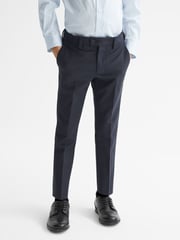 Reiss Navy Hope Junior Modern Fit Mixer Trousers - Image 1 of 6