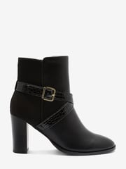 Black Forever Comfort® Buckle Detail Heeled Ankle Boots - Image 5 of 8