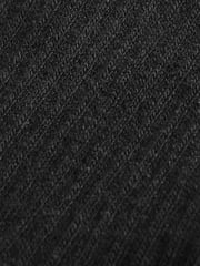 Black 5 Pack Cotton Rich Cushioned Footbed Ribbed Socks - Image 3 of 3