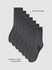 Grey 7 Pack Cotton Rich Socks - Image 4 of 4