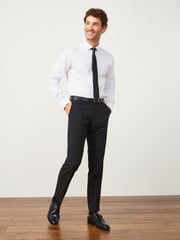 White/Black Regular Fit Single Cuff Shirt And Tie Pack - Image 3 of 7