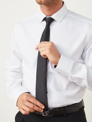 White/Black Regular Fit Single Cuff Shirt And Tie Pack - Image 5 of 7