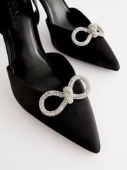 Black Forever Comfort® Slingback Bow Heels - Image 7 of 8