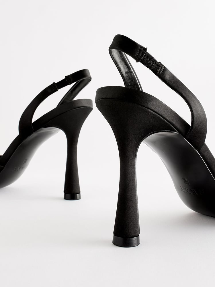 Black Forever Comfort® Slingback Bow Heels - Image 8 of 8