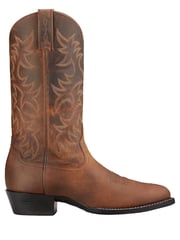 Ariat Brown Heritage Western R Toe Boots - Image 1 of 4