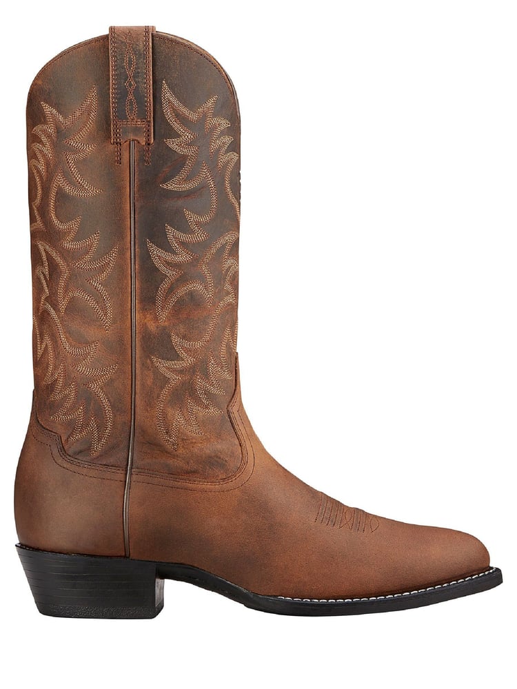 Ariat Brown Heritage Western R Toe Boots - Image 1 of 4