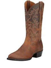 Ariat Brown Heritage Western R Toe Boots - Image 2 of 4