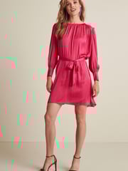 Pink Satin Mini Dress - Image 2 of 6