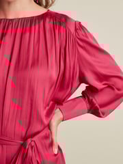 Pink Satin Mini Dress - Image 4 of 6