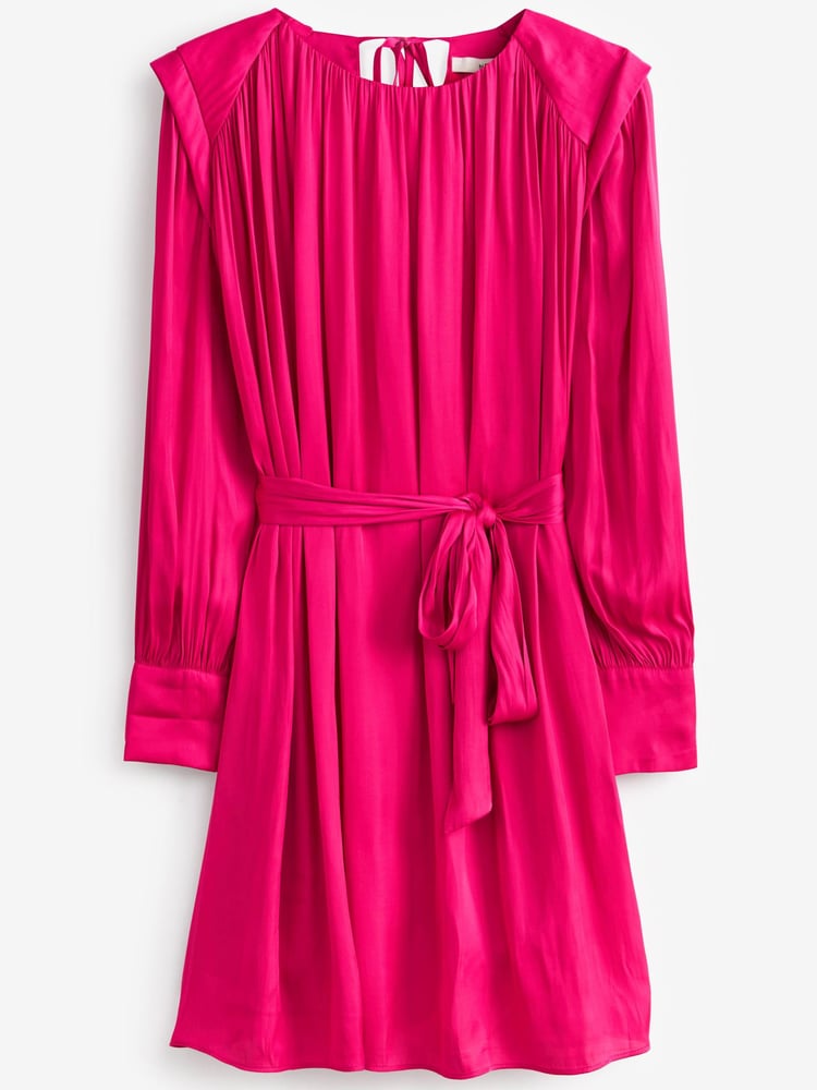 Pink Satin Mini Dress - Image 6 of 6