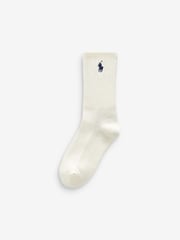 Polo Ralph Lauren Red Boys Unisex Cotton Crew Logo Socks 3 Pack - Image 4 of 7