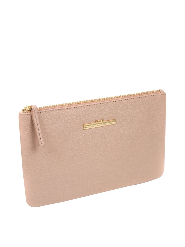 Pure Luxuries London Arlesey Leather 100% Cotton Clutch Bag - Image 5 of 5