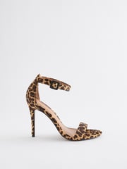 Leopard Signature Leather High Heel Sandals - Image 4 of 7