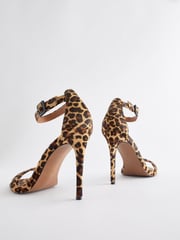 Leopard Signature Leather High Heel Sandals - Image 6 of 7