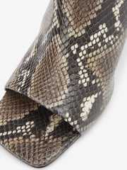 Snake Print Signature Leather Open Toe Shoe Boots - Image 6 of 6