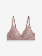 Black/Mauve Purple Pad Non Wire Lace Detail Ultimate Comfort Bras 2 Pack - Image 11 of 12