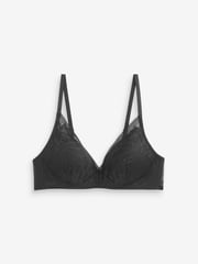 Black/Mauve Purple Pad Non Wire Lace Detail Ultimate Comfort Bras 2 Pack - Image 12 of 12