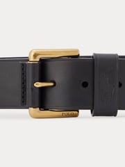 Polo Ralph Lauren Black Leather Pony Player Belt - Image 2 of 2