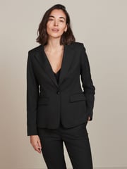 Black Tailored Single Breasted Jacket - Image 1 of 6