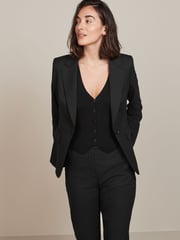 Black Tailored Single Breasted Jacket - Image 3 of 6