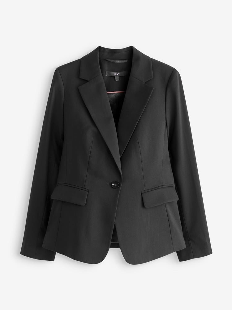 Black Tailored Single Breasted Jacket - Image 6 of 6