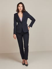Navy Blue Tailored Single Breasted Jacket - Image 2 of 6