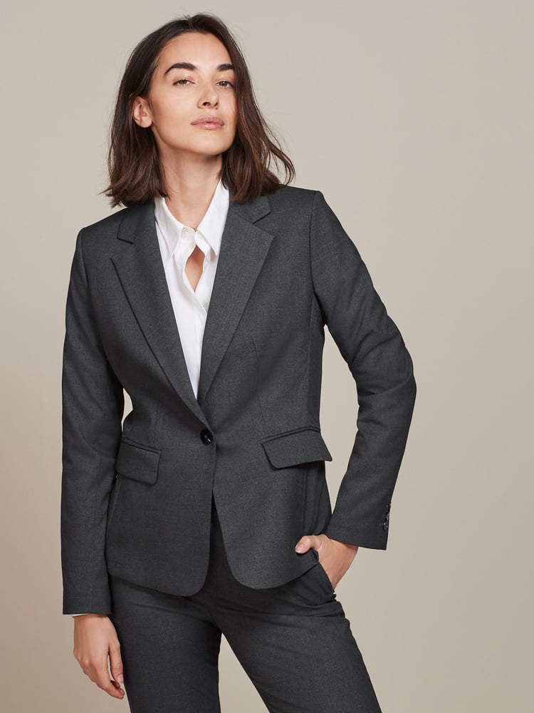 Grey Tailored Single Breasted Jacket - Image 1 of 6