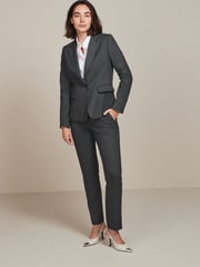 Grey Tailored Single Breasted Jacket - Image 2 of 6